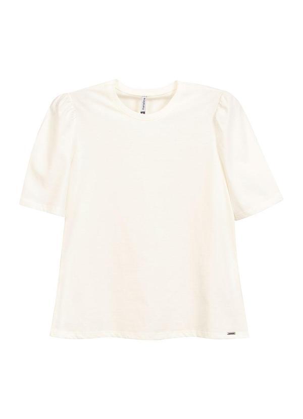 Vista 2 Blusa Feminina Meia Malha Bege Marialícia Marialícia