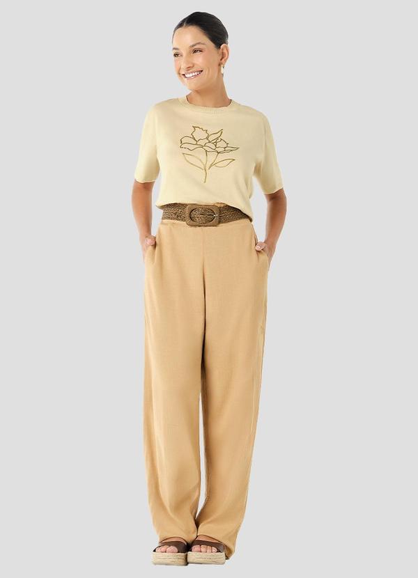 Blusa Feminina Meia Malha Bege