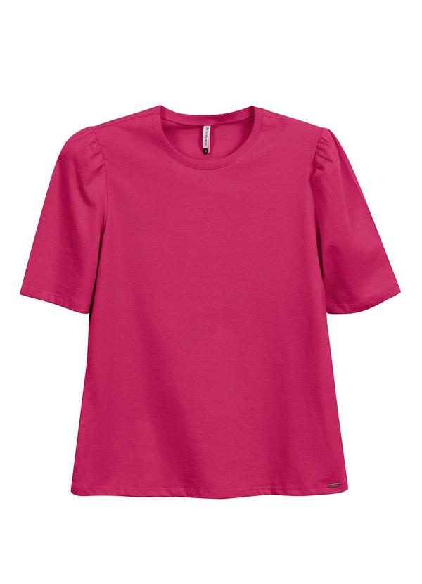 Vista 2 Blusa Feminina Meia Malha Rosa Marialícia Marialícia