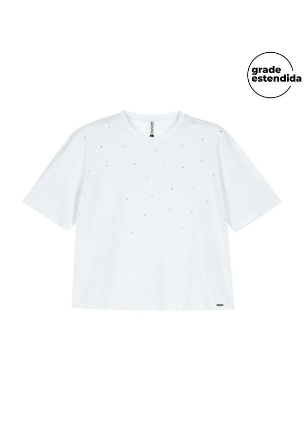 Blusa Feminina Minimalista Strass Branco