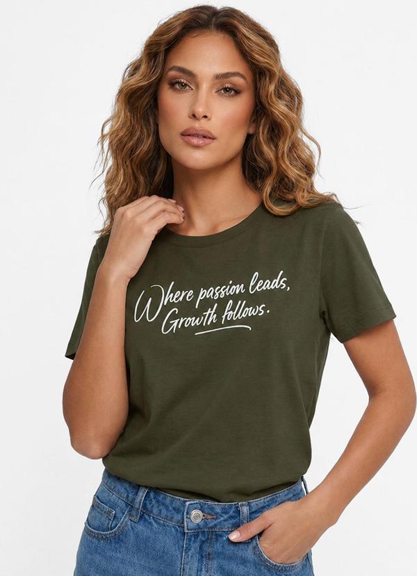 Blusa Feminina Molecotton com Estampa Verde