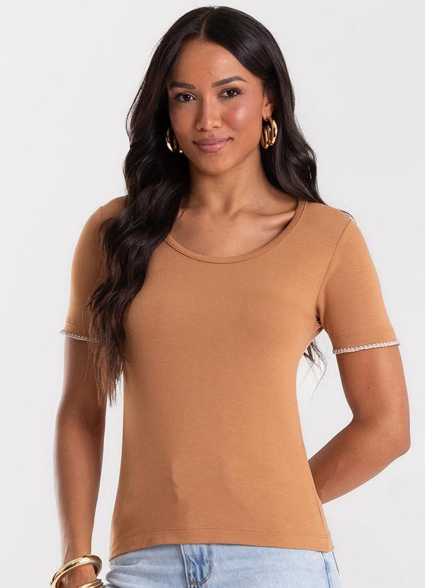 Blusa Feminina Molecotton de Viscose Marrom