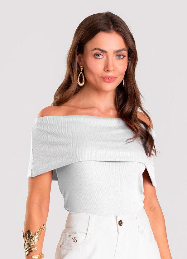 Blusa Feminina Ombro a Ombro Branco