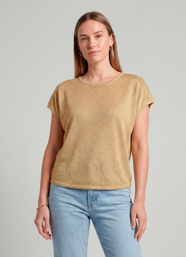 Blusa Feminina Recorte na Costa Amarelo