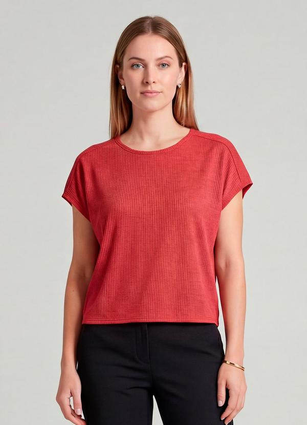 Blusa Feminina Recorte na Costa Vermelho
