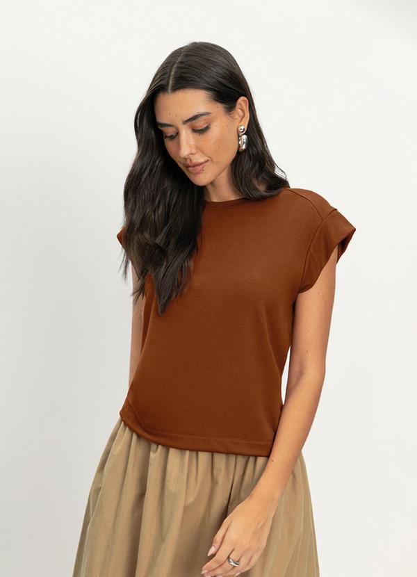 Blusa Feminina Regata Marrom