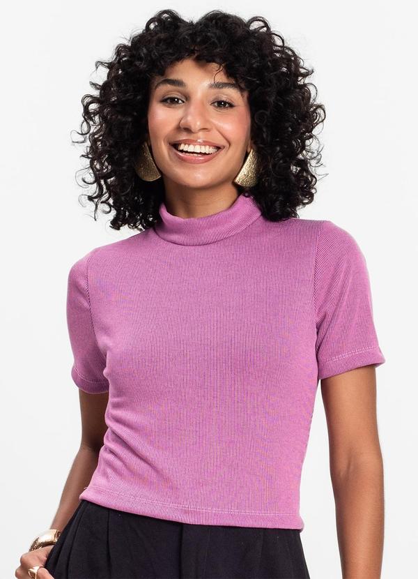 Vista 2 Blusa Feminina Roxo Rovitex Rovitex