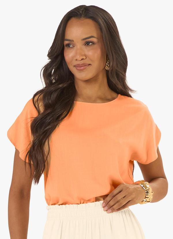 Blusa Feminina Tecido de Viscose Laranja