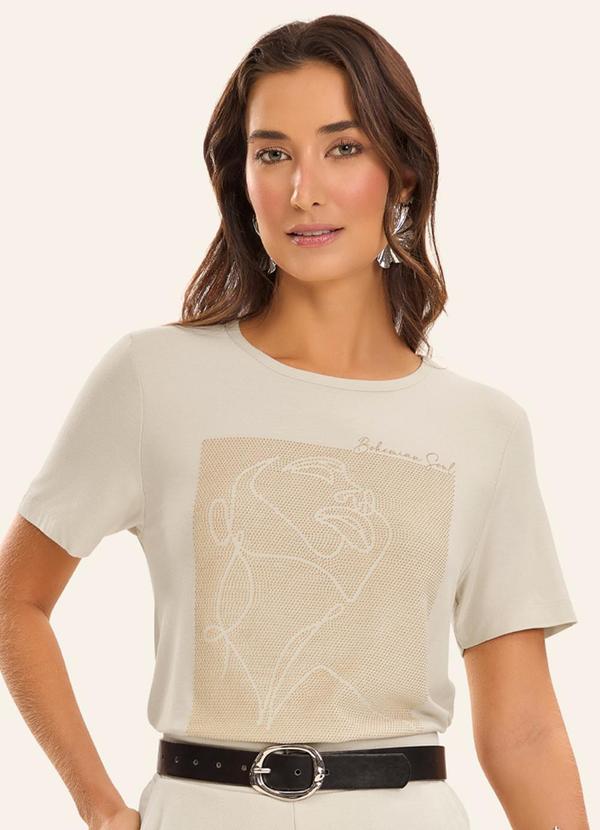Blusa Feminina Visco Creponada Bege