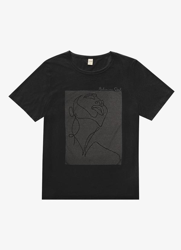 Blusa Feminina Visco Creponada Preto