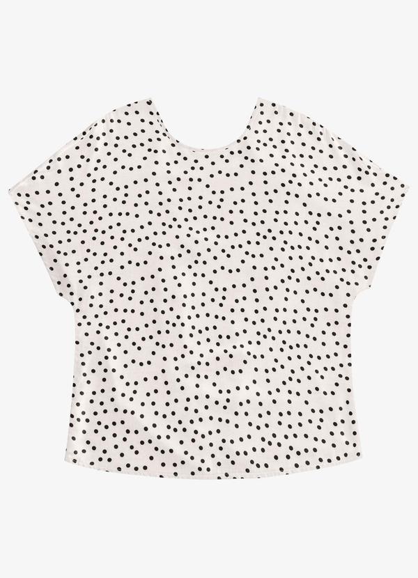 Blusa Feminina Viscose Acetinada Estampada Bege
