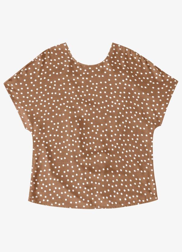 Blusa Feminina Viscose Acetinada Marrom