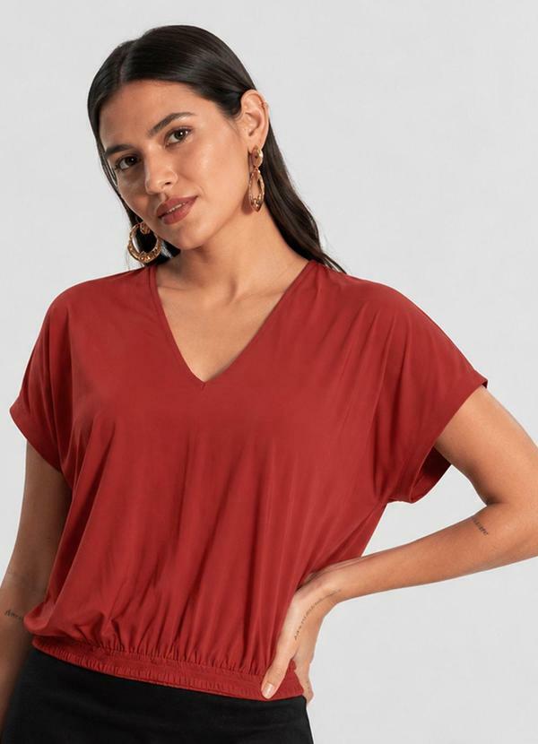 Blusa Feminina Viscose Creponada Laranja