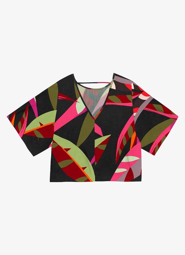 Vista 2 Blusa Feminina Viscose Khyara Preto Rovitex Rovitex