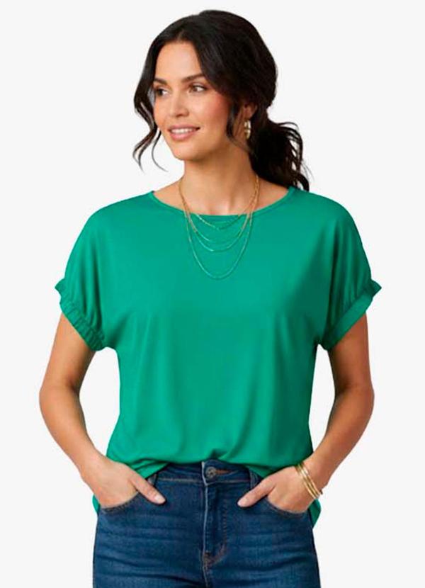 Vista 2 Blusa Feminina Viscose Verde Essendi Essendi