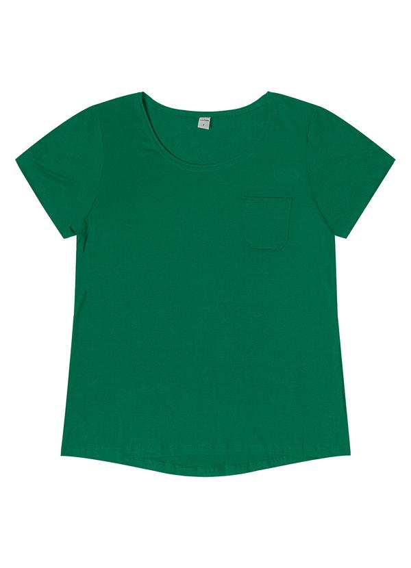 Blusa Feminina Viscotorcion com Bolso Verde