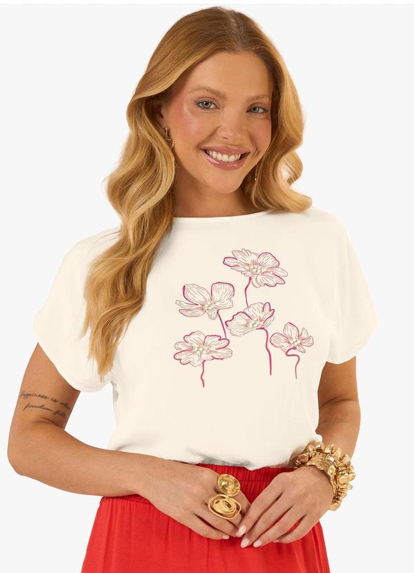 Blusa Feminina Viscotorcion e Viscose Bege