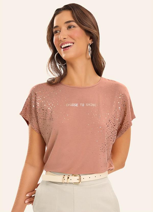 Blusa Feminina Viscotorcion Marrom