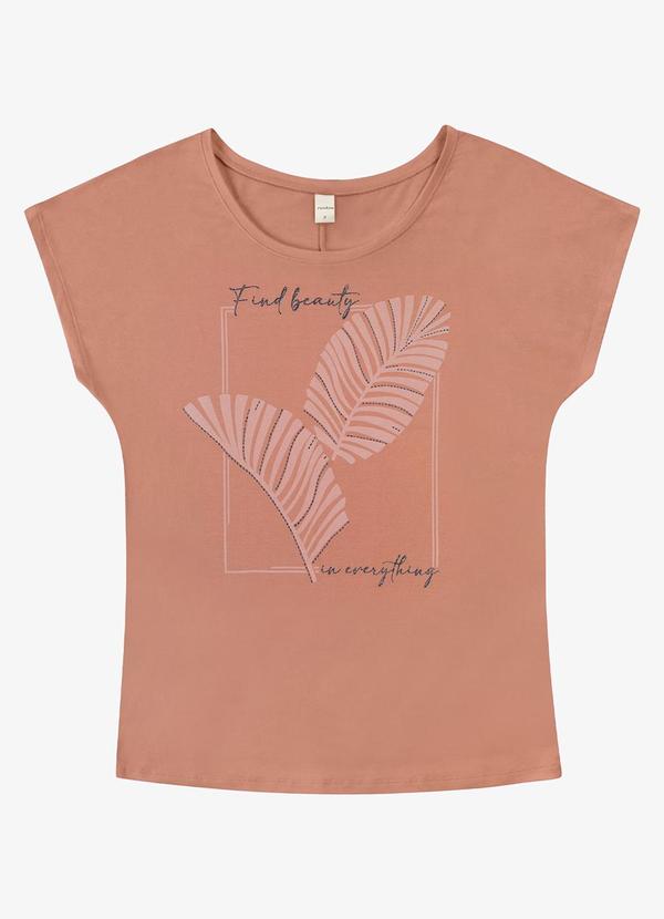 Vista 2 Blusa Feminina Viscotorcion Marrom Rovitex Rovitex