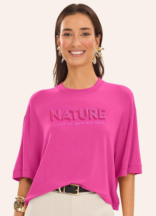 Vista 2 Blusa Feminina Viscotorcion Rosa Rovitex Rovitex