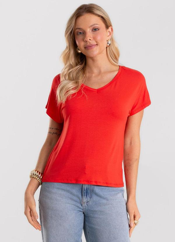 Blusa Feminina Viscotorcion Vermelho