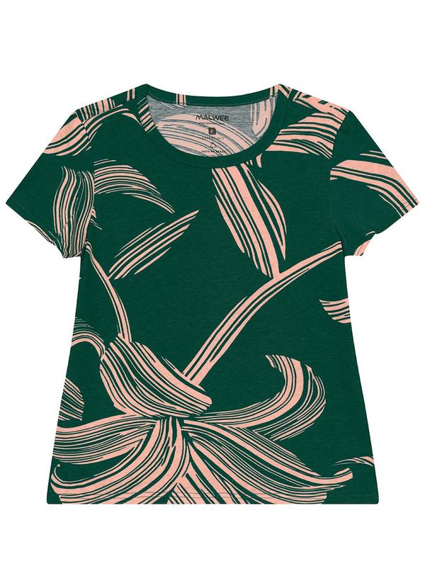 Vista 2 Blusa Folhagens Verde Esmeralda Malwee Malwee