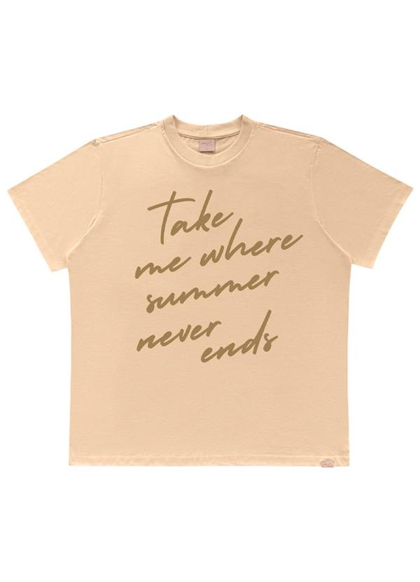 Blusa Frases Bege