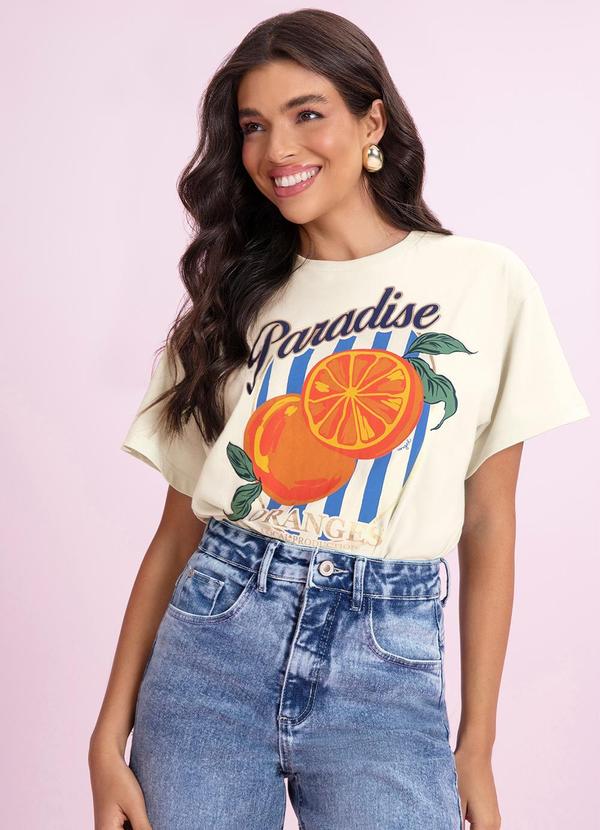 Blusa Frutas Bege