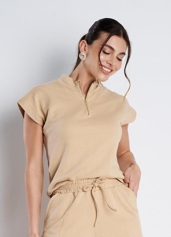 Blusa Gola Alta Moletinho Cappuccino