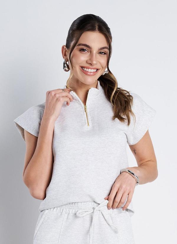 Blusa Gola Alta Moletinho Mescla Banana