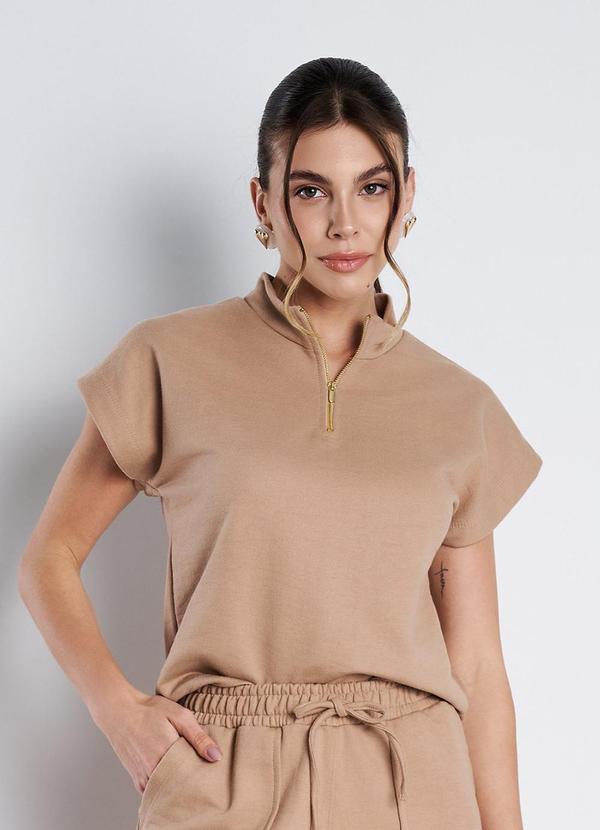 Blusa Gola Alta Moletinho Terra