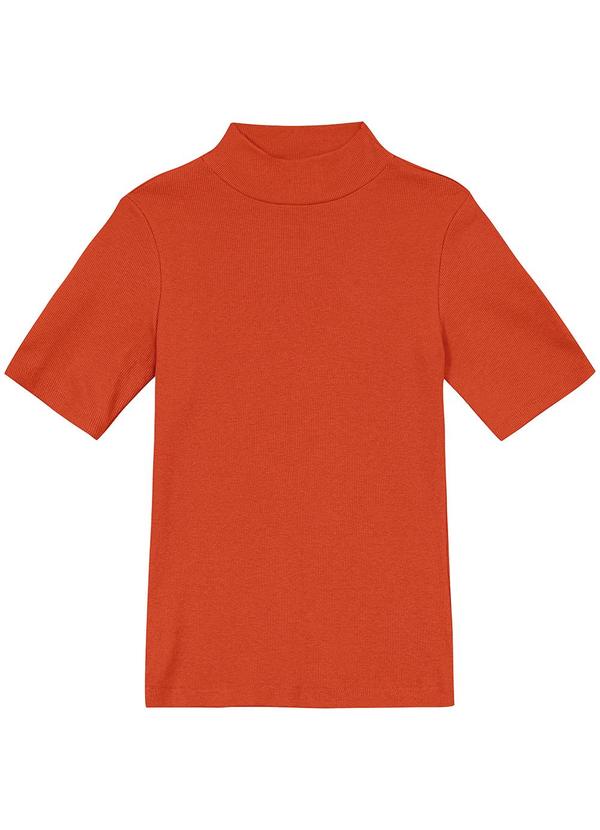 Blusa Justa em Ribana Conforto Laranja