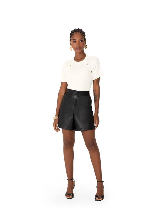 Blusa Justa em Tricot Off White