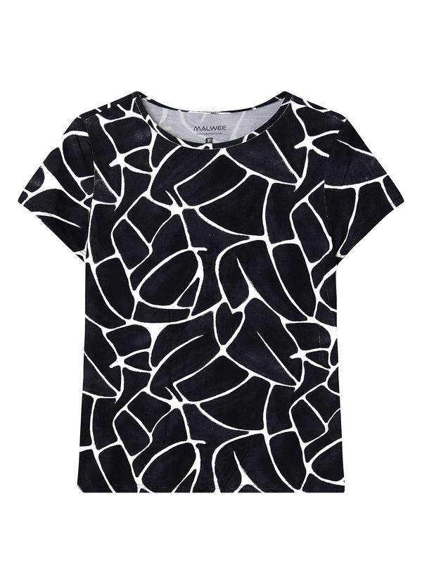 Blusa Justa Marmorizada Preto