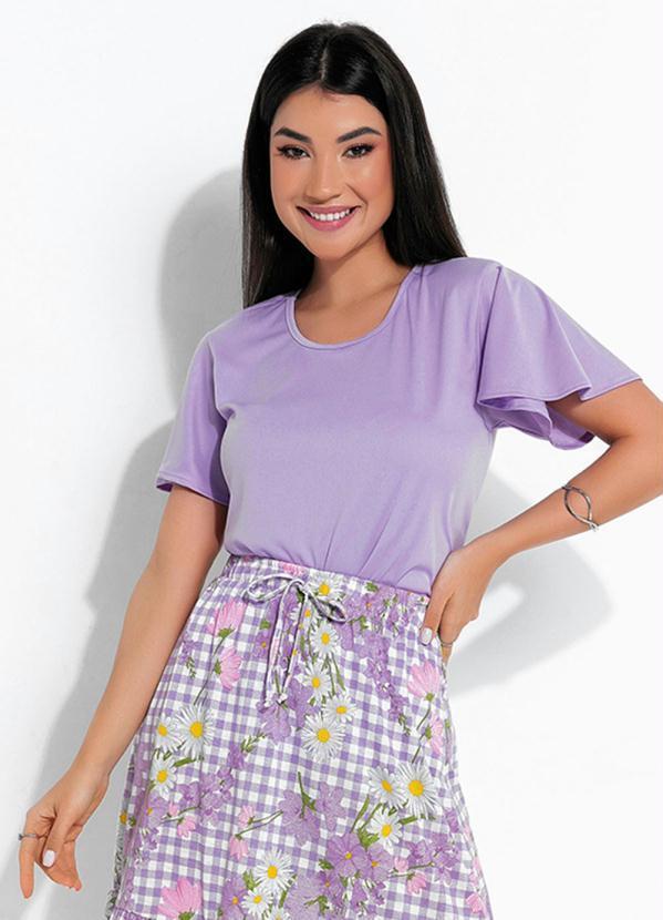 Vista 2 Blusa Lilás Gota Decote Costas Rosalie Rosalie