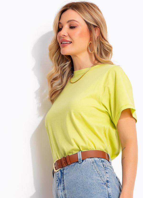Vista 2 Blusa Feminina em Malha 100% Algodão com Decote Redondo Lima Quintess Quintess