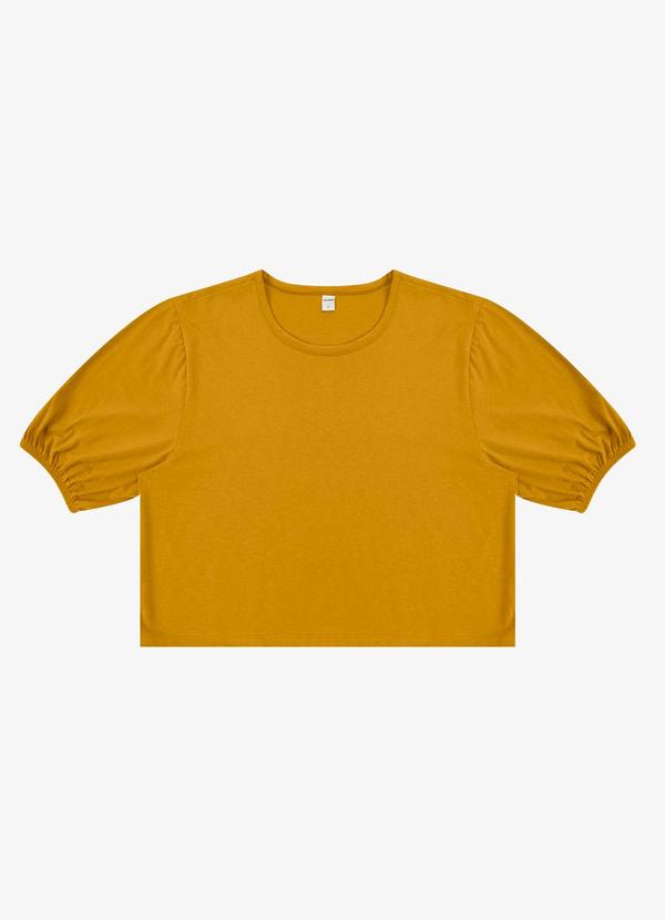 Vista 2 Blusa Manga Camponesa Feminina Amarelo Select Select