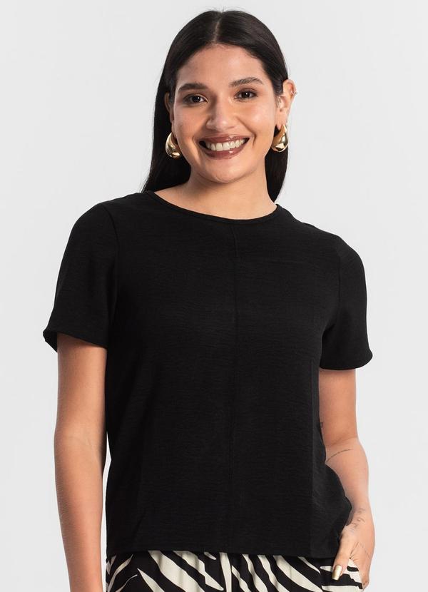 Vista 2 Blusa Manga Curta em Air Flow Preto Rovitex Rovitex