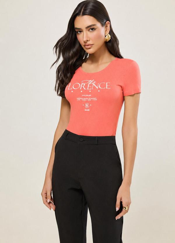 Blusa Manga Curta Florence Coral