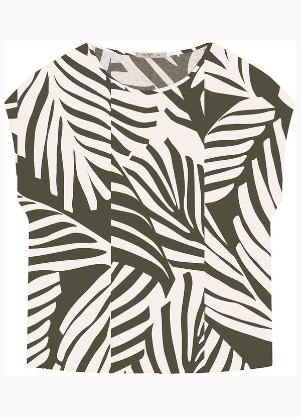 Blusa Manga Curta Plus Size Verde