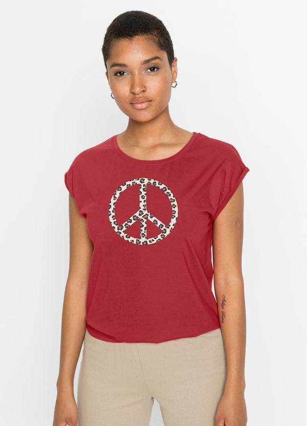 Vista 2 Blusa Manga Curta Vermelha bonprix bonprix