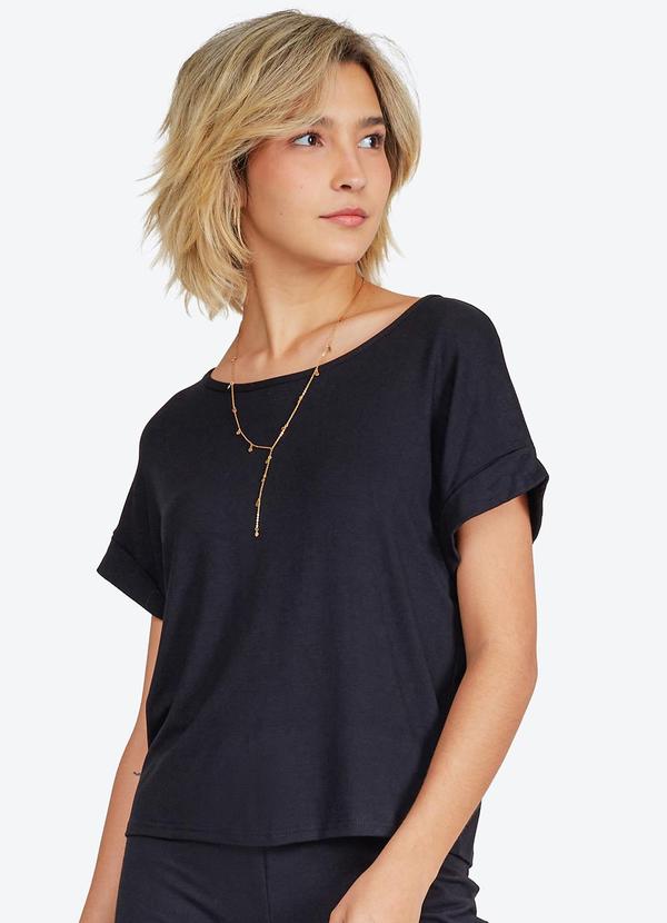 Blusa Manga Japonesa Feminina Mescla Escuro