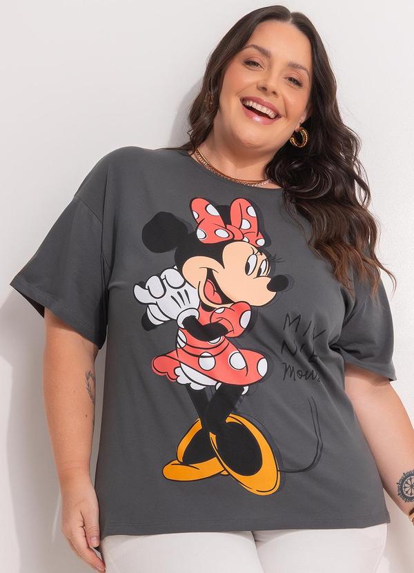 Blusa Minnie Mouse Cinza