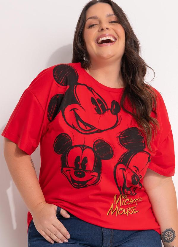 Vista 2 Blusa Minnie Mouse Vermelho Disney Disney