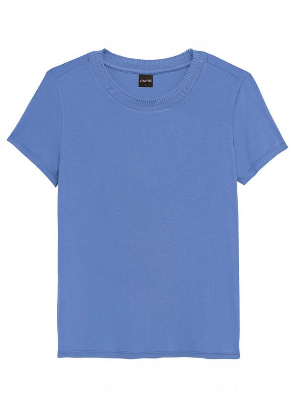 Blusa Mullet em Viscose Azul Celeste