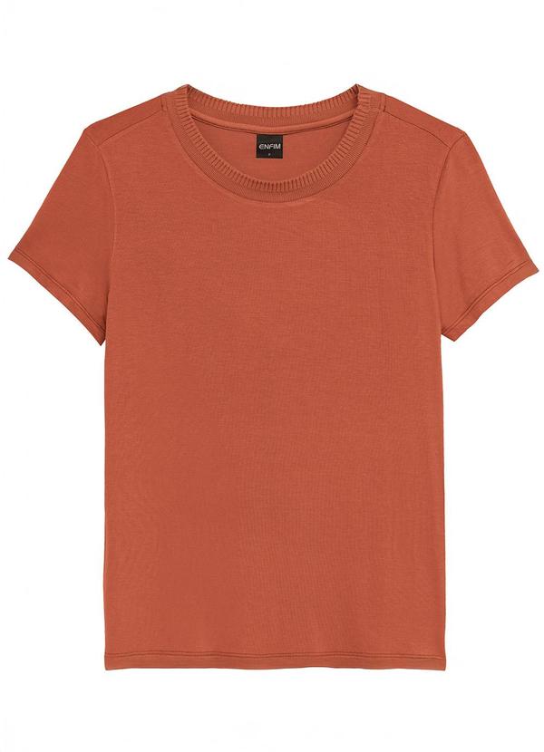 Blusa Mullet em Viscose Terracota