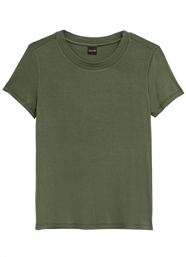 Blusa Mullet em Viscose Verde Militar