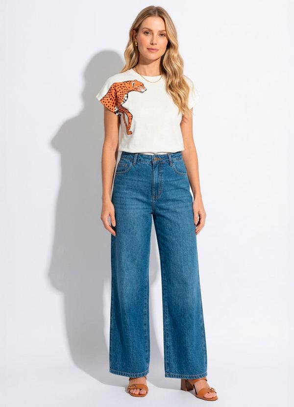 Blusa Off White com Estampa Frontal