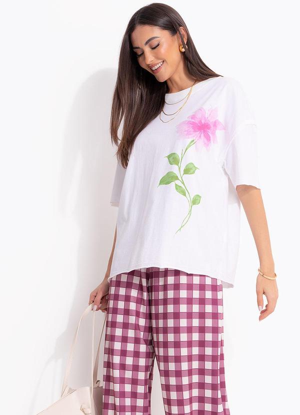 Blusa Off White em Malha de Algodão