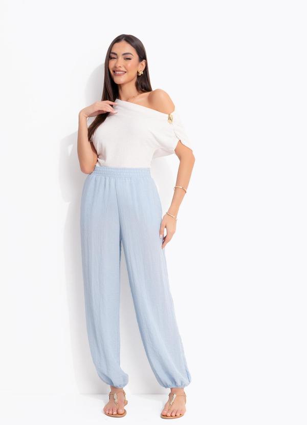 Blusa Off White em Malha Texturizada